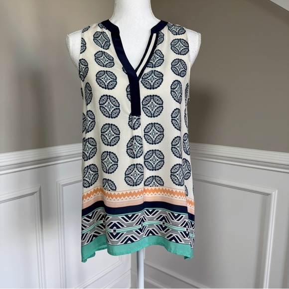 Anthropologie Vanessa Virginia Finn Silk Sleeveless Top Size Small - Picture 3 of 10
